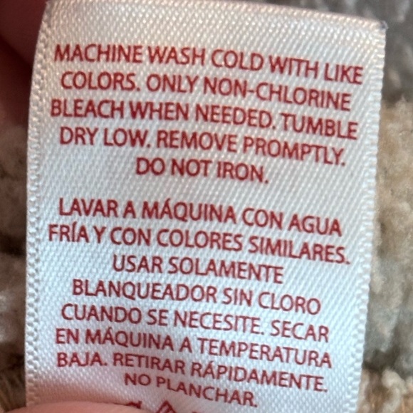 Faded Glory Sherpa Lined Full Zip Jacket Women’s Plus 3X (22W/24W) Oatmeal Beige - Picture 15 of 15